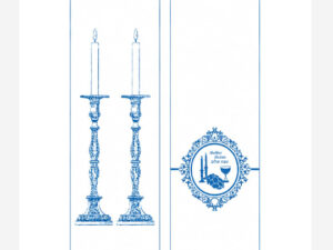 Good Shabbos Blue Disposable Napkins SlimlineSet of 25