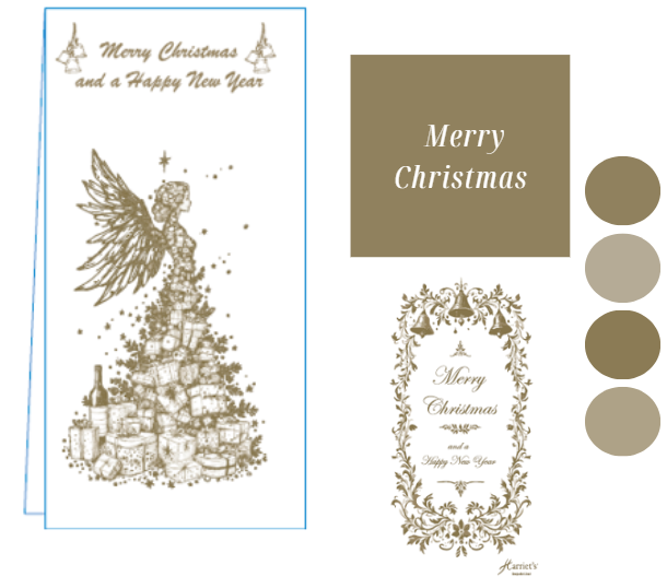 Christmas Angel Gold Disposable Napkin Slimline Set of 25 - Image 4