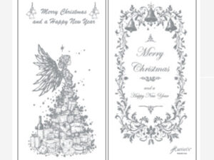 Christmas Angel Silver Disposable Napkin Slimline Set of 25