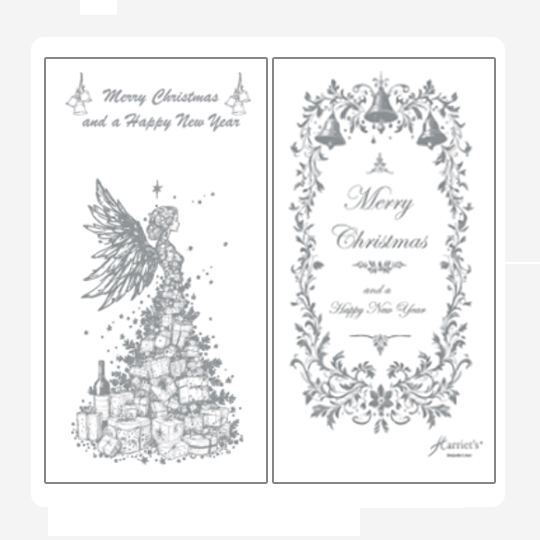 Christmas Angel Silver Disposable Napkin Slimline Set of 25