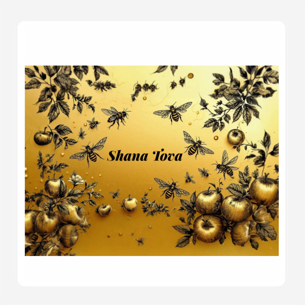 Shana Tova Honey Bee Disposable Paper Placemats Set 24