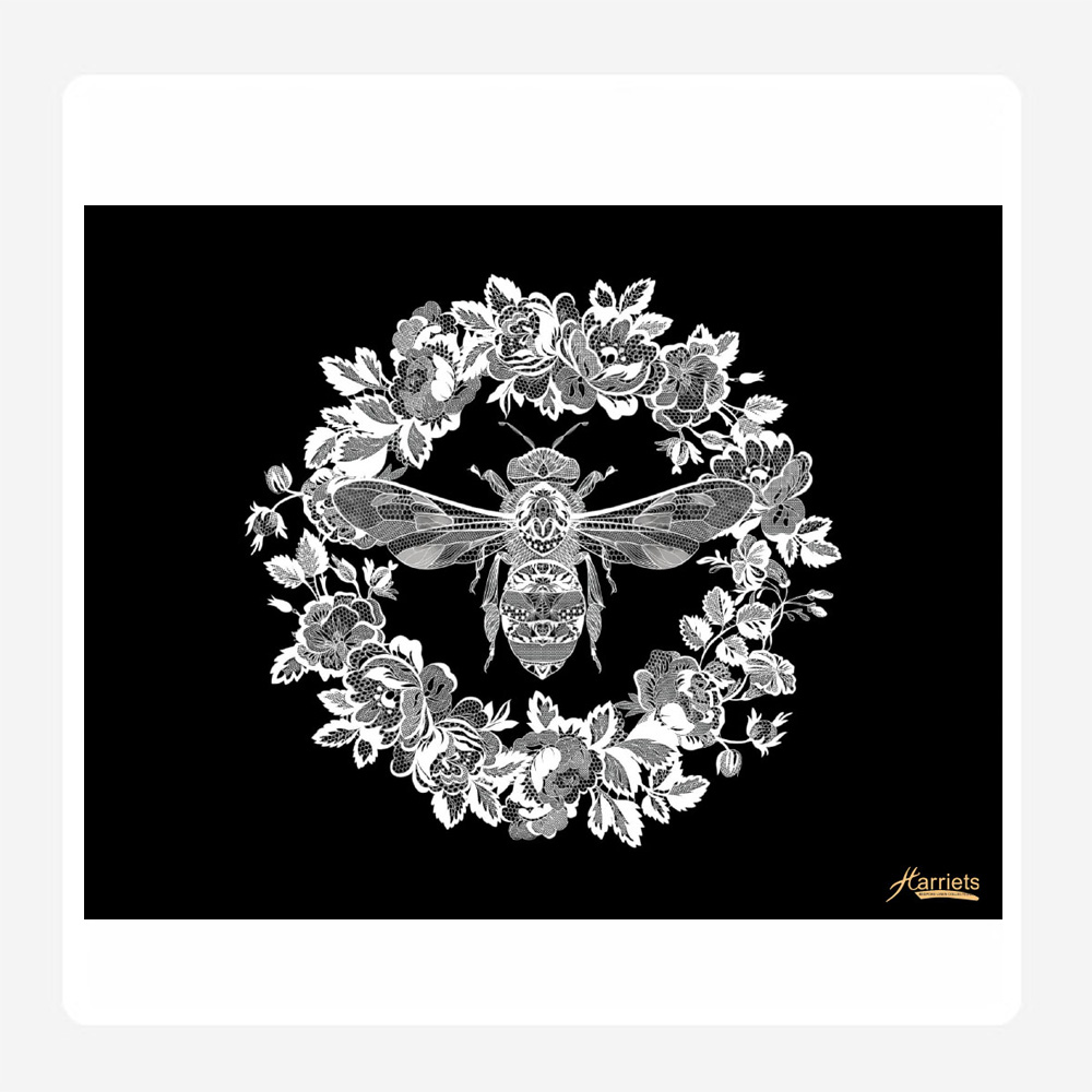 Black Bee Disposable Paper Placemats Set 24