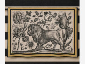 Botanical Lion Natural Table Cloth