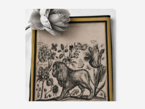 Botanical Lion Linen Feel Throw