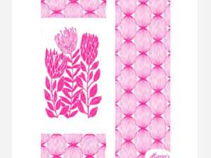 African Protea Pink Disposable Napkins Slimline Set of 25