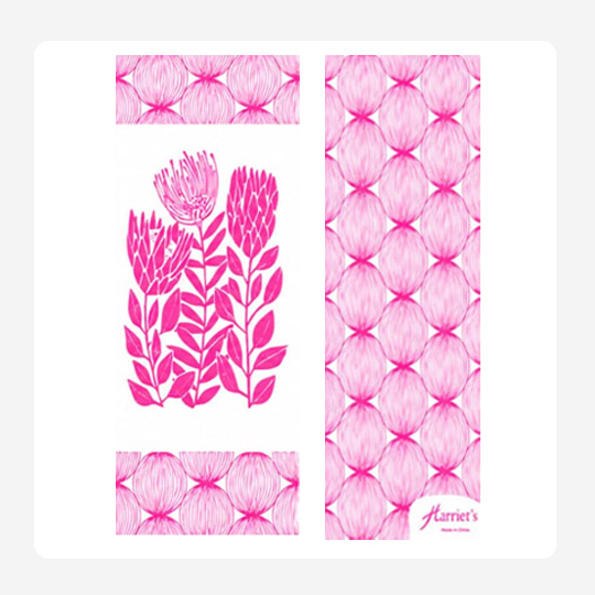 African Protea Pink Disposable Napkins Slimline Set of 25
