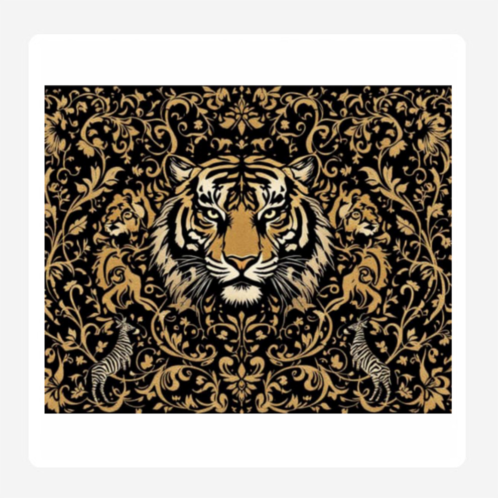 Tiger Swirls Disposable Paper Placemats Set 24