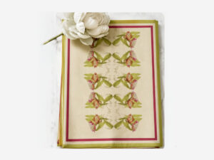 Pink Beige Protea Linen Feel Throw