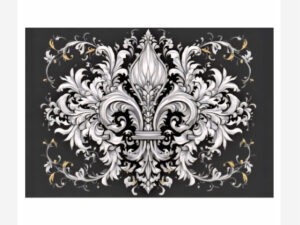 Black Elegance Disposable Paper Placemats Set 24
