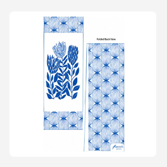 African Protea Blue Disposable Napkins Slimline Set of 25