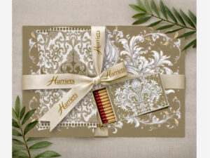 Gold Elegance – Disposable Dining Sets (Placemats, Napkins & Long Matches)