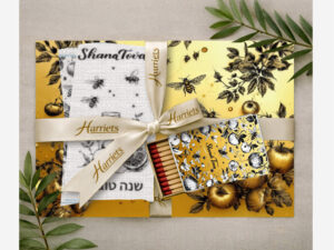 Shana Tova Gold Apple – Disposable Dining Sets (Placemats, Napkins & Long Matches)