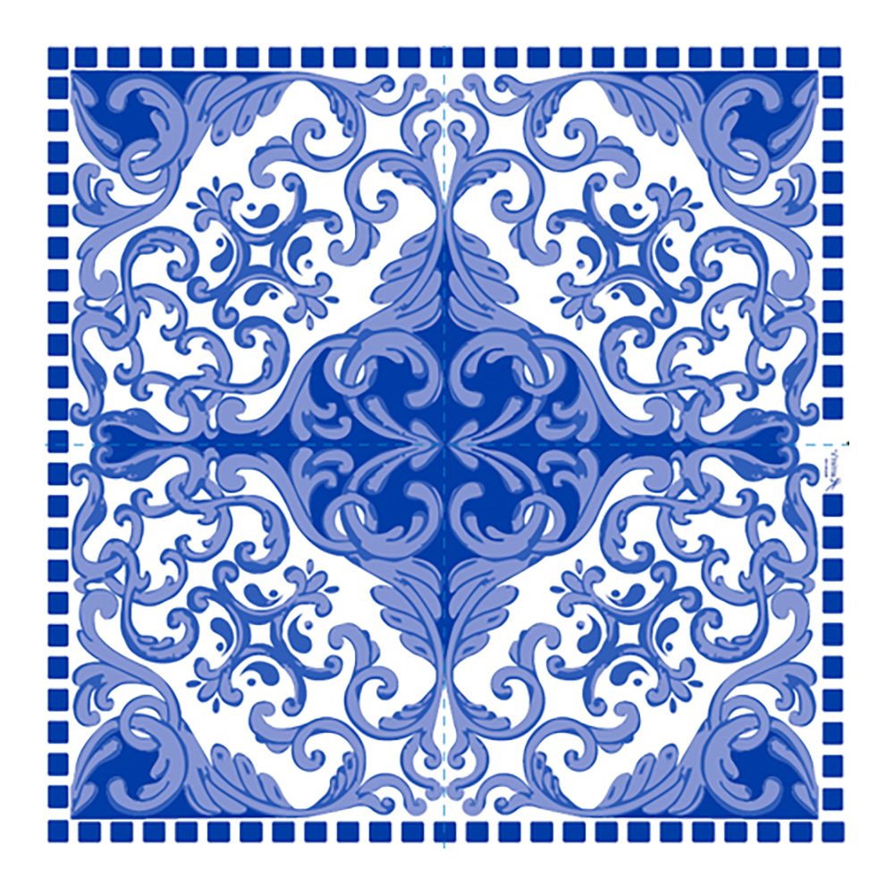 NAPKIN Square Moroccan Blue Set of 25 - Image 2