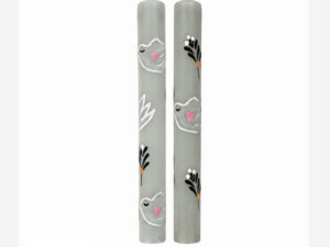 Grey bird – Hand painted Candles