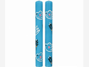 Light blue bird – Hand painted Candles