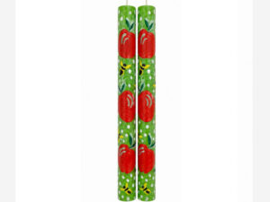 Apple and bees green – Hand painted Candles