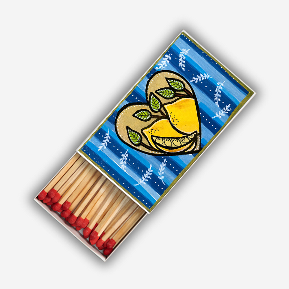 Lemon love – Hand painted Matchboxes