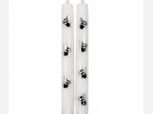 Black and silver bee – Hand painted Candles