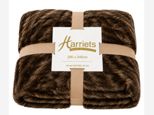 Luxurious Dark Brown Faux Fur Throw