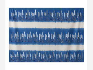 Blue Candles 100% Indian Cotton Block Print Table Cloth blue