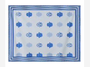 Blue Hand 100% Indian Cotton Block Print Table Cloth