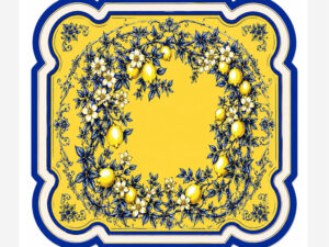 Lemon flowers Disposable Paper Placemats Set 24
