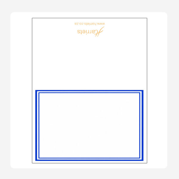 Border Blue Name place setting
