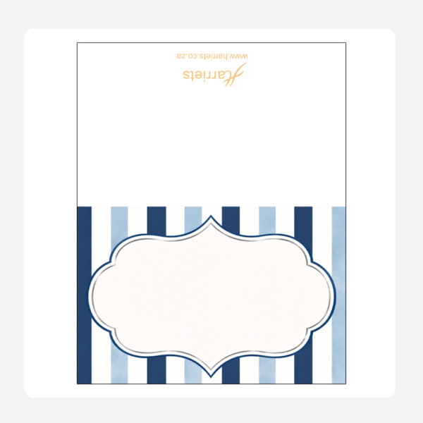 Stripes Blues Name place setting