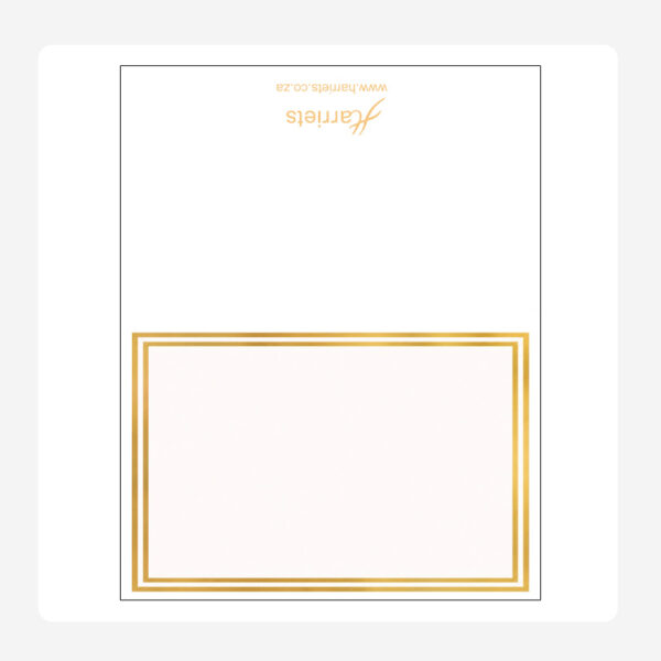 Gold Border Guest Name place setting