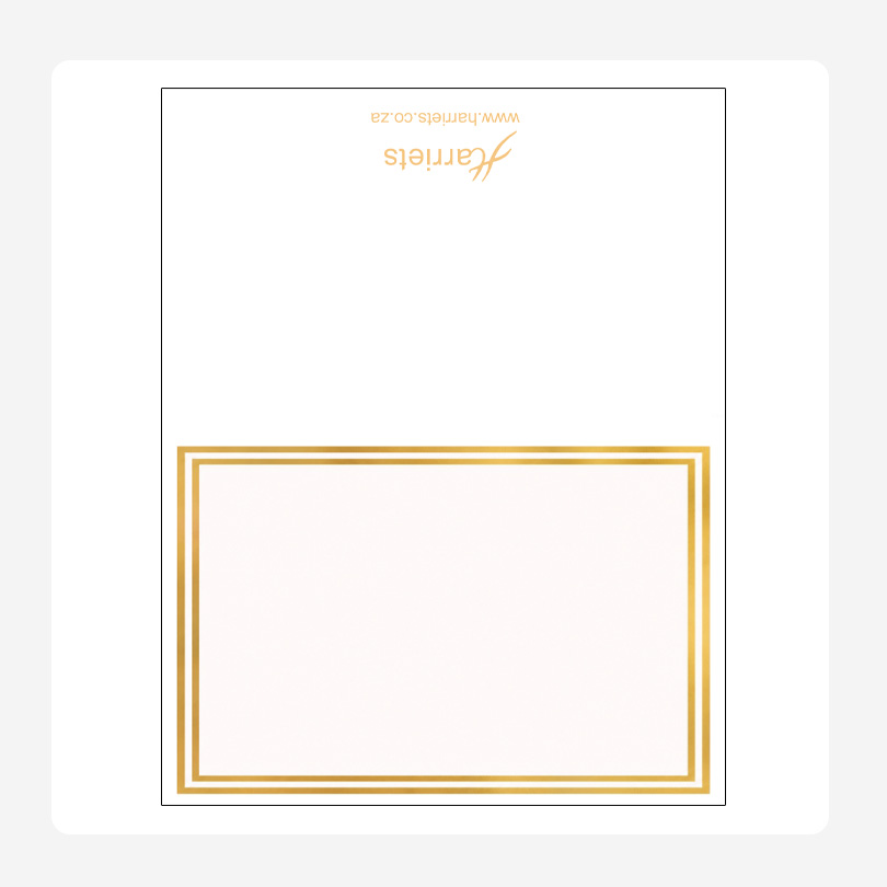 Gold Border Guest Name place setting