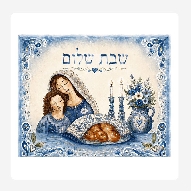 Mother and Daughter Challah covers