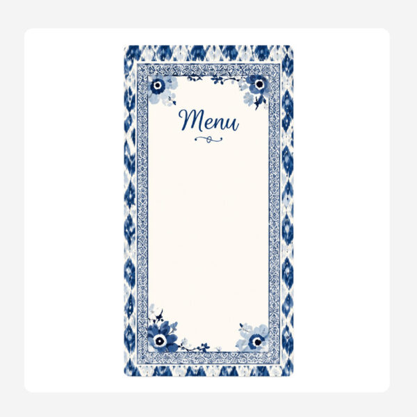 Floral Disposable paper menus