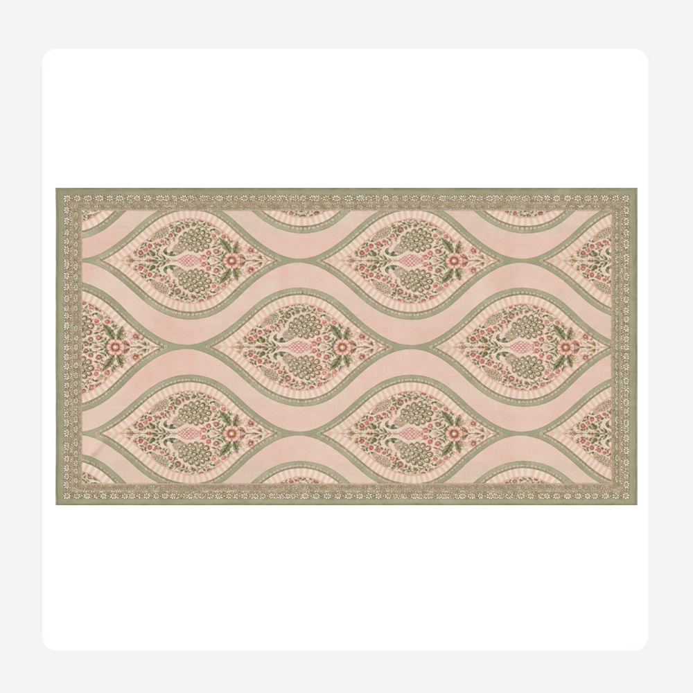 Peacock 100% Indian Cotton Block Print Table Cloth