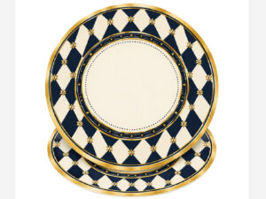 Star and Navy Dinner Plate