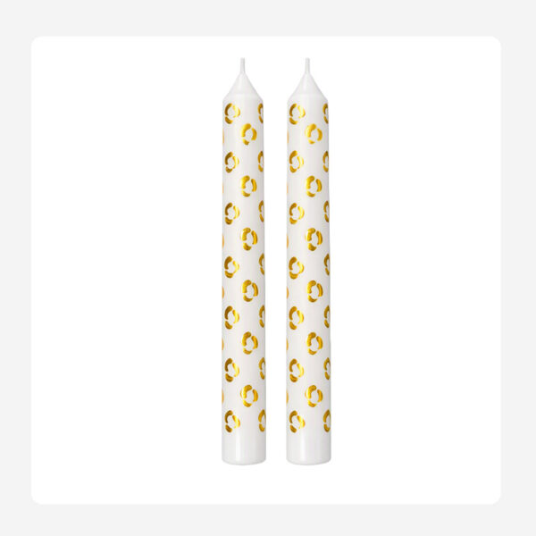 Gold Pattern Candles – Hand painted Candles