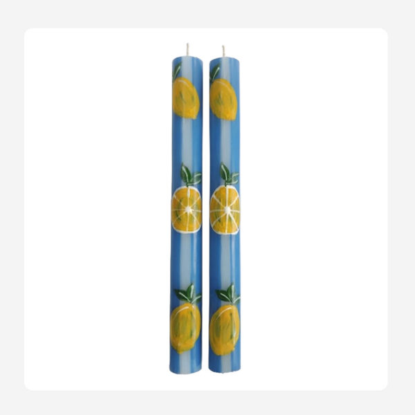 Lemon Slice – Hand painted Candles