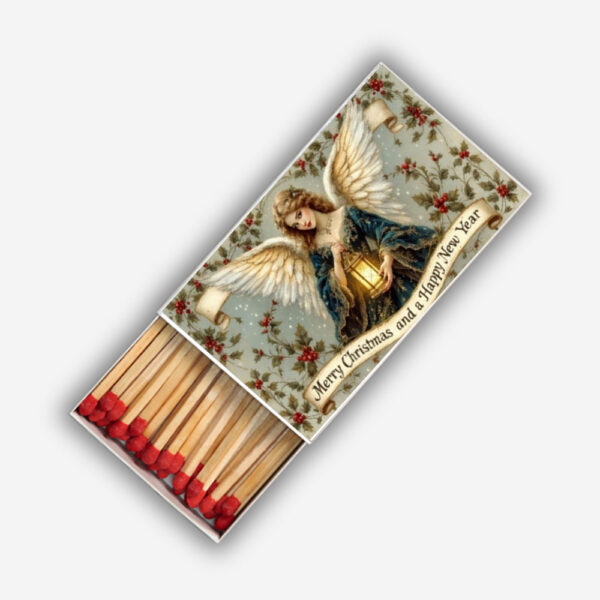 Merry Christmas Lady Lamp Matchboxes