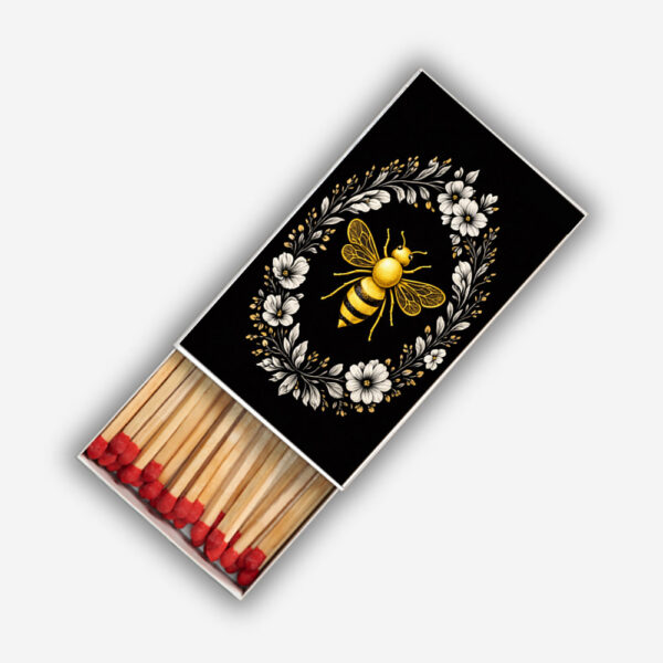 Gold & Black Flower Matchboxes