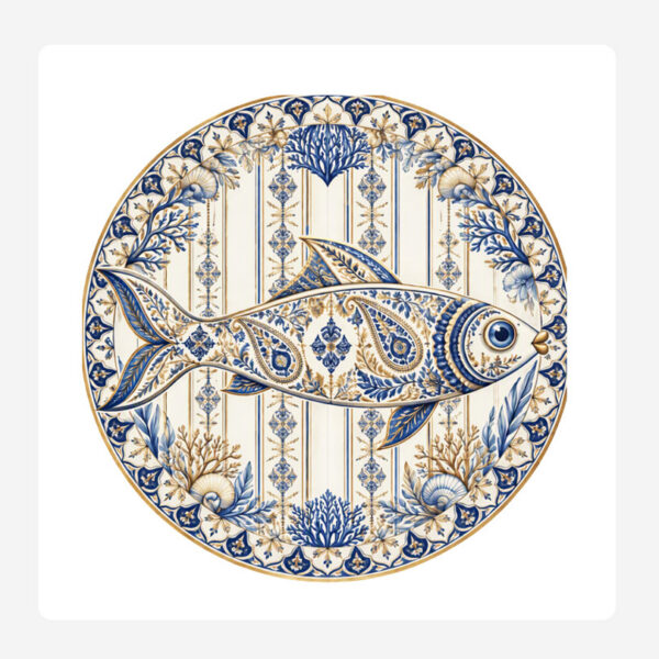 Paisley & Coral Fish Round Placemats