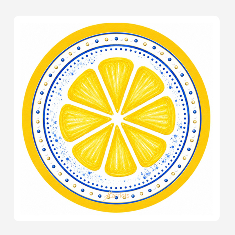 Lemon Round Disposable Coaster