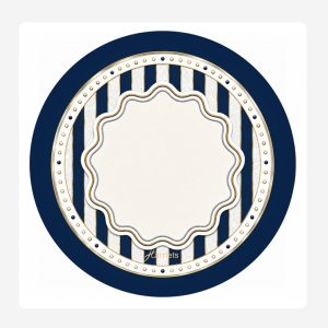 Blue Striped Round Disposable Coaster