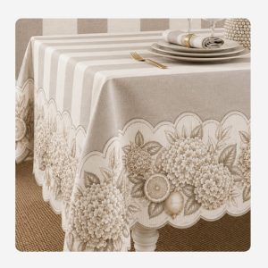 Botanical and lemon Table cloth