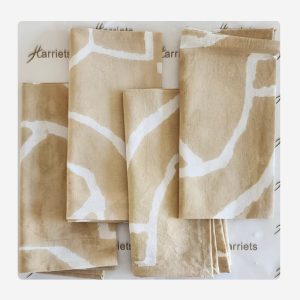 NAPKIN AFRICAN NATURAL set of 4