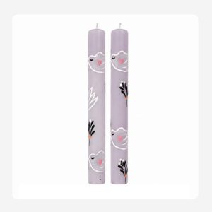 Light pink bird – Hand painted Candles