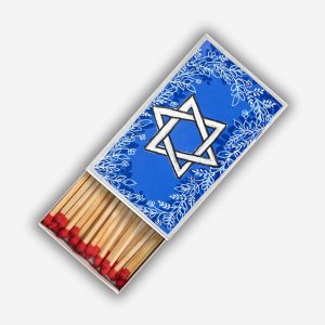 Blue magen david – Hand painted Matchboxes