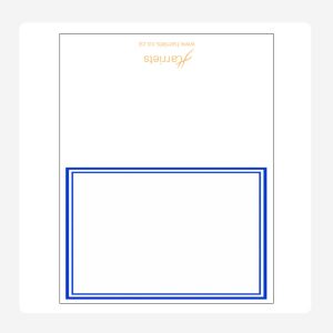 Border Blue Name place setting