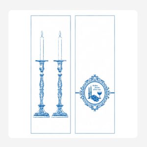 Good Shabbos Blue Disposable Napkins SlimlineSet of 25
