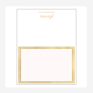 Gold Border Guest Name place setting