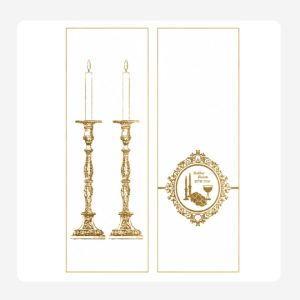 Good Shabbos Gold Disposable Napkins SlimlineSet of 25