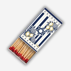 Magen David Hydrangea Blue Matchboxes